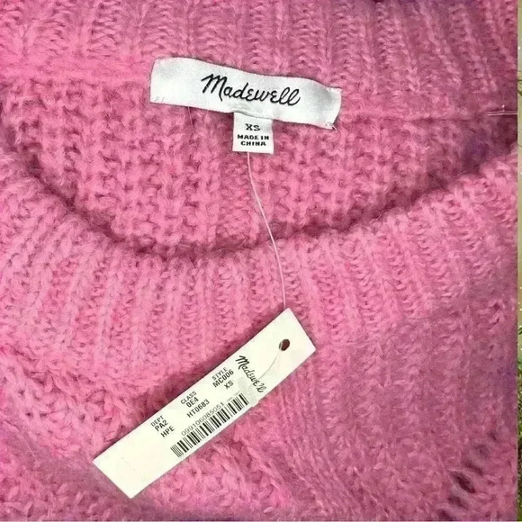 New With Tags Madewell Pink Knitted Sweater - Picture 7 of 8